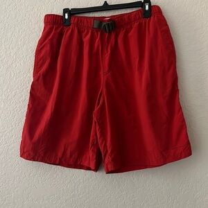 Columbia Men’s Rust Orange Omnishade Athletic Belted Nylon Shorts. Like new. SzL